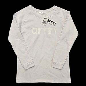 NEW AIMN AIM'N White Logo Lightweight Crewneck Sweatshirt Large